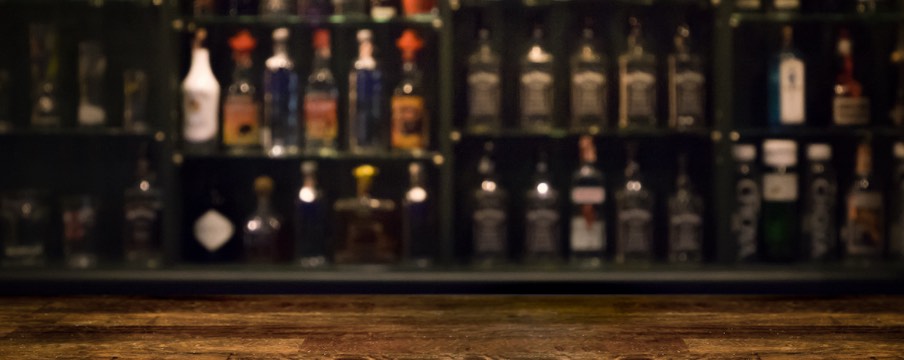 Blurry Bar Wall With Bottles