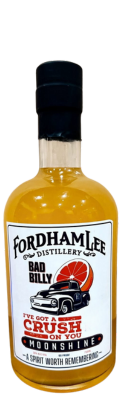Fordham Lee Distillery’s Bad Billy Orange Crush Moonshine Bottle, A Maryland-inspired Citrus-flavored Moonshine With A Smooth, Refreshing Taste.